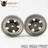 2Pcs Cam Gear Pulley Kit Fit For Mitsubishi Lancer Evo 1-9 Eclipse Dsm 4G63 Gray