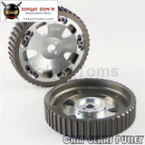 2Pcs Cam Gear Pulley Kit Fit For Mitsubishi Lancer Evo 1-9 Eclipse Dsm 4G63 Silver