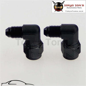 2Pcs Male -3 An To Female 90 Degree Swivel Coupler Union Adapter Fitting