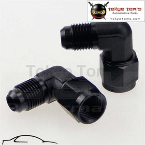 2Pcs Male -4 An To Female 90 Degree Swivel Coupler Union Adapter Fitting