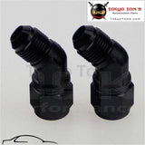 2Pcs Male -6 An To Female 45 Degree Swivel Coupler Union Adapter Fitting
