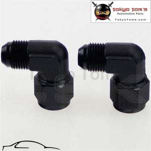 2Pcs Male -6 An To Female 90 Degree Swivel Coupler Union Adapter Fitting