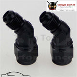 2Pcs Male -8 An To Female 45 Degree Swivel Coupler Union Adapter Fitting