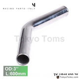2Pcs/unit 76Mm 3 45 Degree Aluminum Turbo Intercooler Pipe Tube Piping L: 600 Mm For Bmw E39