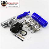 3.15 80Mm Flange Pipe + Silicone Hose Clamps Kit +Sqv Blow Off Valve Bov Iv 4 Blue / Black Red