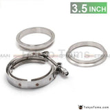 3.5 V-Band Kit Heavy Duty Clamp Flange Set For Exhaust Downpipe Turbo Dump Pipe Parts