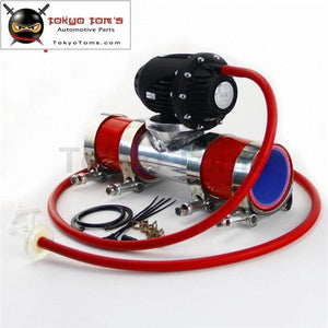 3 76Mm Flange Pipe + Silicone Hose Clamps Kit +Sqv Blow Off Valve Bov Iv 4 Blue / Black Red