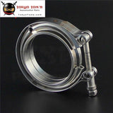 3 76Mm Stainless Steel V Band Clamp And Flange Kit For Turbo Exhaust Downpipe