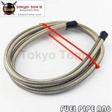 3 Foot An6 Nylon Stainless Steel Braided Fuel Oil Gas Line Hose -6An 1500Psi 1 Meter
