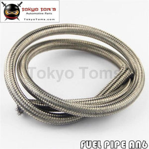 3 Foot An6 Nylon Stainless Steel Braided Fuel Oil Gas Line Hose -6An 1500Psi 1 Meter