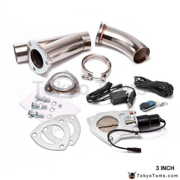 3 Inch Exhaust Cutout Electric Dump Y-Pipe Catback Cat Back Turbo Bypass Steel For Bmw 5 Series E39