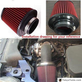 3 Inch Inlet High Flow Short Ram/cold Intake Round Cone Mesh Air Filter For Bmw E36 M3/325I/ Is/ Ix