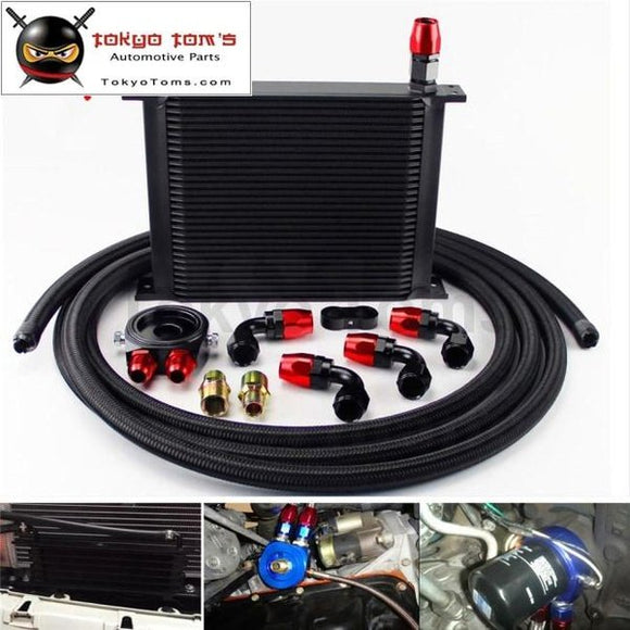 30 Row 248Mm An10 Universal Engine Oil Cooler British Type+M20Xp1.5 / 3/4 X 16 Filter Relocation+3M