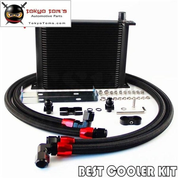 30 Row An10 Oil Cooler Kit For Bmw E36 Euro E82 E9X 135/335 E46 M3 Black