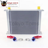 30 Row An10 Universal Aluminum Engine Transmission 248Mm Oil Cooler British Type W/ Fittings Kit