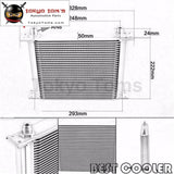 30 Rows An8 Oil Cooler +7 Electric Fan + Filter Adapter Kit Black