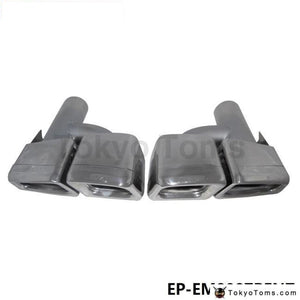 304 Stainless Steel Exhaust Tips Muffler For Mercedes Benz W212 Amg Bumper 08-13