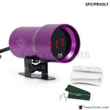 37Mm-Compact Micro Digital Smoked Lens Volt Battery Gauge Black Purple For Bmw 5 Series E39 525I 28I