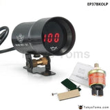 37Mm Micro Digital Smoked Oil Pressure Gauge Universal 4-6-8 Cylineder Engines Sensor Ntp 1/8 For