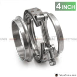 4 Exhaust Stainless Universal V-Band Clamp And Flange Kit V Band / Turbo Parts