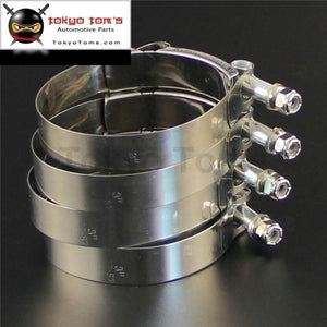 4 X 3 Inch / 76Mm Id Stainless Steel T-Bolt Silicone Hose Pipe Clamps (77-87Mm)