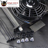 40 Row An10 Aluminum Engine & Transmission Oil Cooler + 7 Electric Fan Kit
