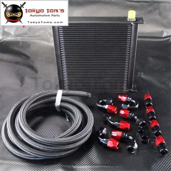 40 Row An10 Engine Oil Cooler + 5M Line W/ Hose Fittings Kit