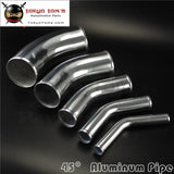 45 Degree 60Mm 2.36 Inch Aluminum Intercooler Intake Pipe Piping Tube Hose