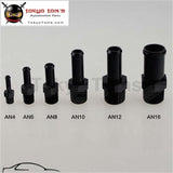 4Pcs Aluminum 1/4 Npt Male Straight To 3/8 Hose Barb Nipple An6 Fitting 4 Pieces Black