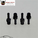 4Pcs Aluminum 1/4 Npt Male Straight To 3/8 Hose Barb Nipple An6 Fitting 4 Pieces Black