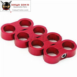 4Pcs An -10 An10 19Mm Braided Hose Separator Clamp Fitting Adapter Bracket Red