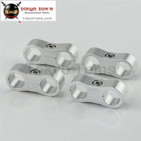4Pcs An6 Braided Hose Separator Clamp Fitting Adapter Bracket 13.4Mm 6An Sl