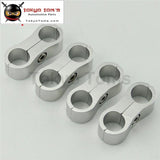 4Pcs An6 Braided Hose Separator Clamp Fitting Adapter Bracket 13.4Mm 6An Sl