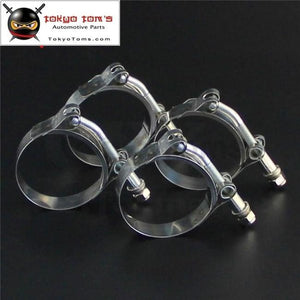 4Pcs X 2/51Mm Silicone Turbo Pipe Hose T-Bolt Clamps Stainless Steel 51-61Mm