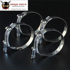 4Pcsx 3.25 Inch / 83Mm Id Stainless Steel T-Bolt Silicone Hose Clamps (83-93Mm)