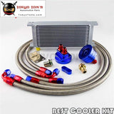 50Mm 16 Row An-8/an8 Engine Transmission Oil Cooler + Filter Relocation Kit