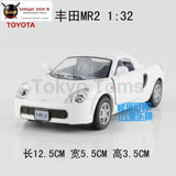5Pcs/lot Wholesale Kt 1/32 Scale Car Model Toys Toyota Mr2 Diecast Metal Pull Back Toy