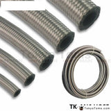 6 An An6 (8.73Mm Id) Braided Stainless Steel Rubber Fuel Line Oil Hose 1M 3.3Ft Tk-An6 Hose Cooler