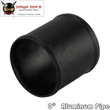 63Mm 2.5 Inch Aluminum Hose Adapter Tube Joiner Pipe Coupler Connector Black Piping