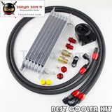 7 Row An-8 Trust Oil Cooler + 3/4*16 & M20*1.5 Filter Adapter Nylon Hose Kit