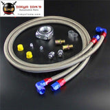 7 Row An10 Oil Cooler + 3/4*16& M20*1.5 Filter Adapter Hose Kit For Japan Car