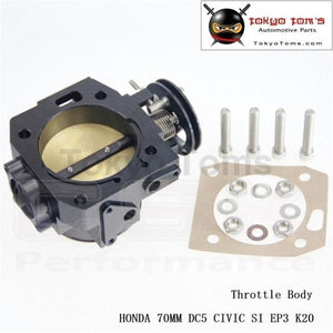 70Mm Throttle Body For Honda K-Series/ K20 /civic/ Ep3/ Type R/integra Dc5 Black