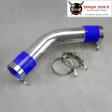 76Mm 3 45 Degree Aluminum Turbo Intercooler Pipe Piping+Silicon Hose Blue+ T Bolt Clamps Piping
