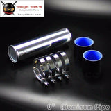 76Mm 3 Aluminum Turbo Intercooler Pipe Piping Tubing + Silicon Hose T Bolt Clamps Kits Black