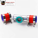 76Mm 3 Type-S/rs/rz Turbo Bov Flange Adapter Pipe + Silicone Hose Clamps Kit Red / Blue Black