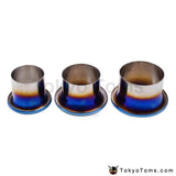 76Mm/89Mm/102Mm Titanium Blue Cold Air Intake System Velocity Stack Kit Turbo Horn Funnel