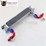 7Row AN10 Universal Aluminum Engine Transmission 248mm Oil Cooler British Type W/ Fittings Kit S CSK PERFORMANCE