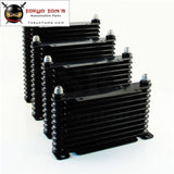 8-An 32Mm 10 Row Engine/transmission Racing Coated Aluminum Oil Cooler+Fitting Oil Cooler