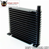 8-An 32Mm 15 Row Engine/transmission Racing Coated Aluminum Oil Cooler Black Oil Cooler