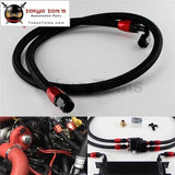 8An Oil Cooler Stainless Steel Braided Fuel Line Hose Fitting End Adapter Black / Silver